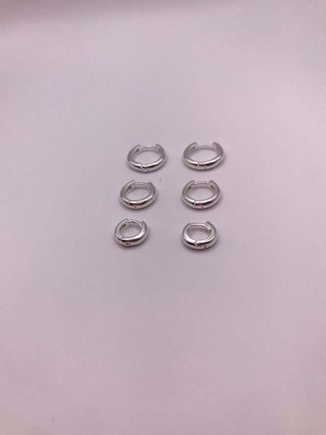 Trio de argolinhas lisas - Imagem 2